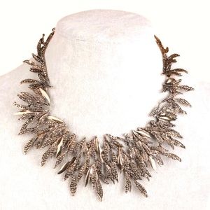 New Zara Leaf Statement Necklace